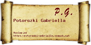 Potorszki Gabriella névjegykártya
